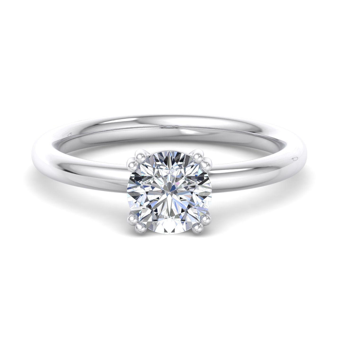 Margaret Double Prong Solitaire Engagement Ring ERSL0022 14K W